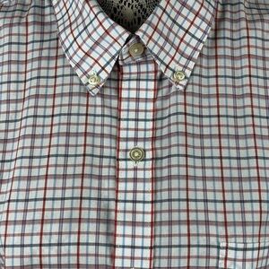 Van Heusen Men's Checkered Shirt - Red, Blue, and White